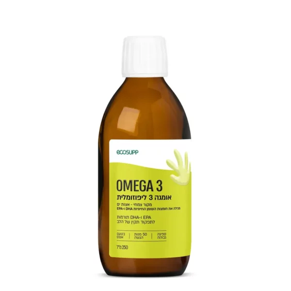 אומגה 3 ממקור צמחי בטעם אננס 250 מ״ל אקוסאפ
