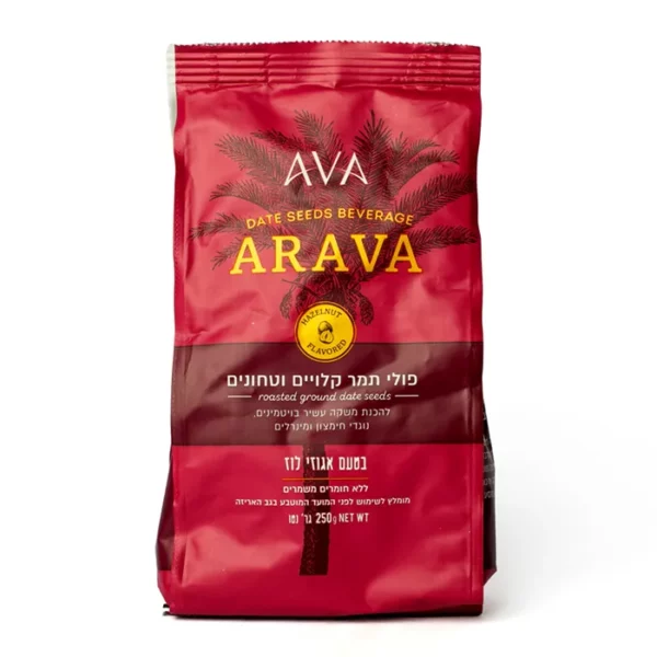 פולי תמר קלויים וטחונים בטעם אגוזי לוז | 250 גרם | AVA