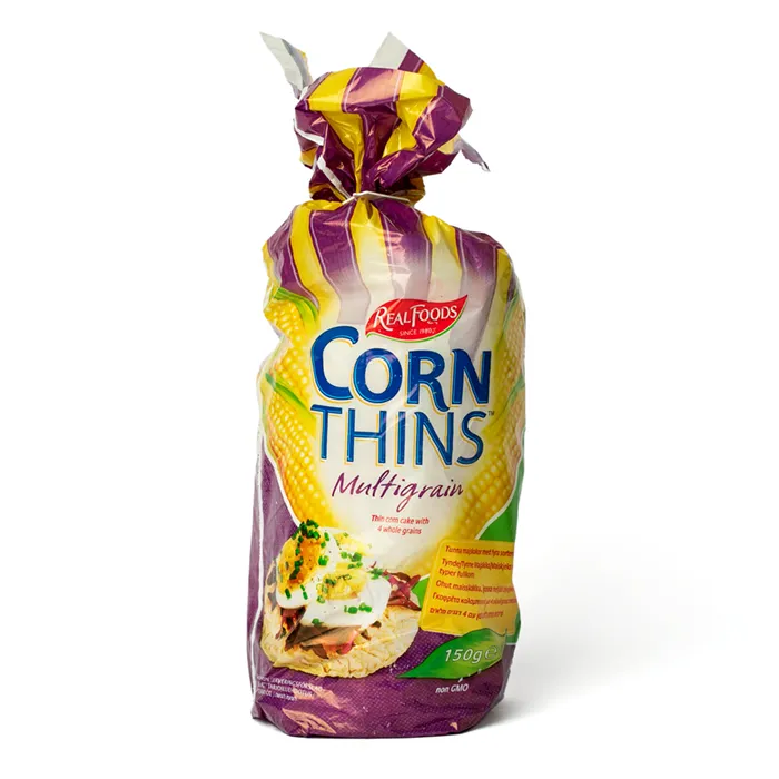 פרכיות תירס עם 4 דגנים מלאים | 150 גרם | Corn Thins