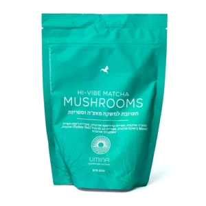 Hi-Vibe Matcha Mushrooms | תערובת למשקה מאצ׳ה ופטריות | 200 גרם | umina