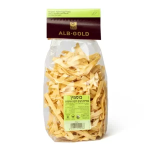 אטריות ביצים כוסמין רחבות אורגניות | 250 גרם | אלב-גולד אטריות ביצים כוסמין רחבות אורגניות | 250 גרם | אלב-גולד