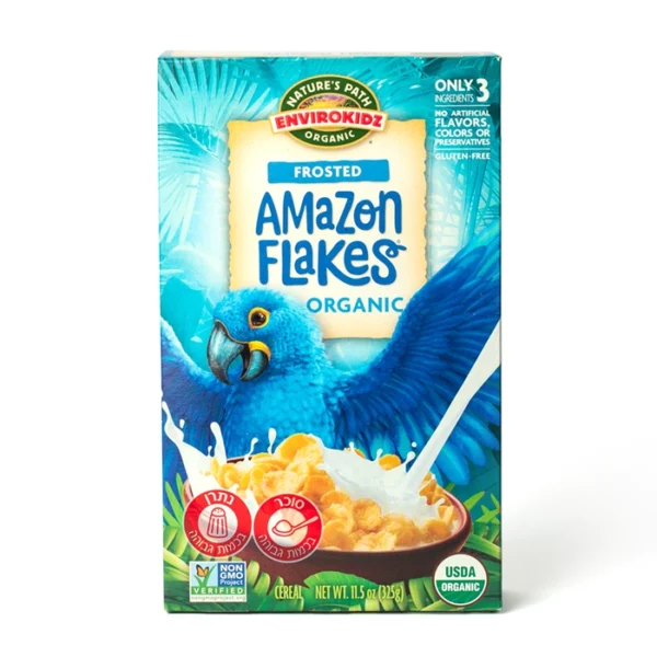 אמזון פתיתי תירס קורנפלקס אורגניים | 325 גרם " nature's path