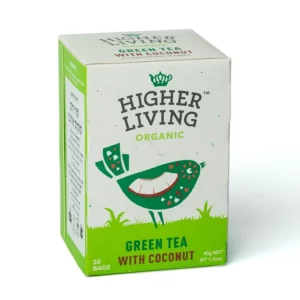 חליטת תה ירוק קוקוס אורגני | 20 יחידות | Higher Living