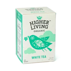 חליטת תה לבן אורגני | 20 שקיקים | הייר ליווינג