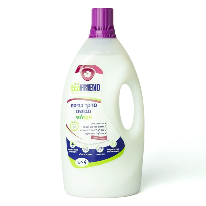 מרכך כביסה מבושם אקולוגי בניחוח חבצלות | 4 ליטר | אקופרנד