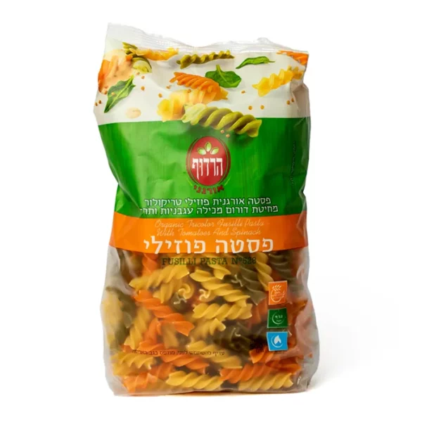 פוזילי טריקולור מחיטת דורום מכילה עגבניות ותרד | 500 גרם | הרדוף