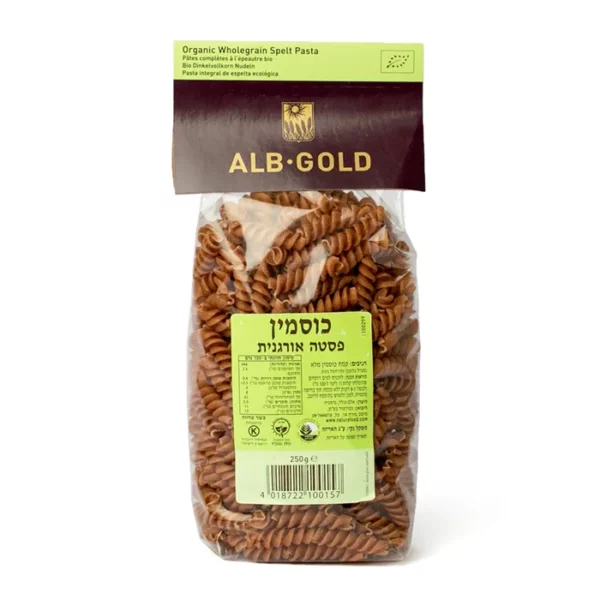 פסטה פוזילי כוסמין אורגנית | 150 גרם | אלב-גולד