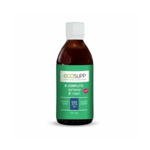קומפלקס ויטמיני B בטעם פירות יער 250 מל אקוסאפ קומפלקס ויטמיני B בטעם פירות יער 250 מל אקוסאפ