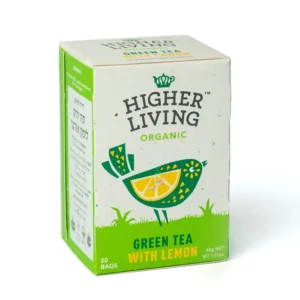 תה ירוק לימון אורגני | 20 שקיקים | הייר ליווינג