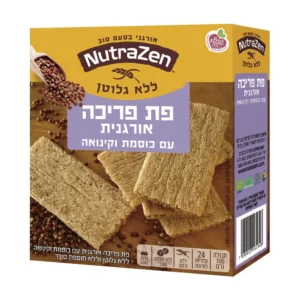 פת פריכה אורגנית עם כוסמת וקינואה | 100 גרם | נוטרה זן פת פריכה אורגנית עם כוסמת וקינואה | 100 גרם | נוטרה זן