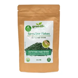פתיתי ספירולינה ממקור אורגני | 100 גרם | גרין לייף פתיתי ספירולינה ממקור אורגני | 100 גרם | גרין לייף