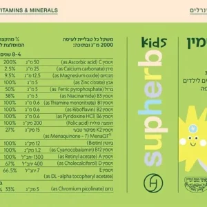 מולטי ויטמין לילדים | 60 טבליות לעיסה | סופהרב