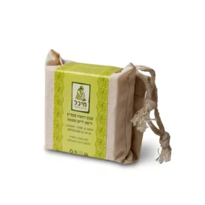 סבון רחצה ממריץ לימון ליים ומנטה | 115 גרם | מיכל סבון טבעי סבון רחצה ממריץ לימון ליים ומנטה | 115 גרם | מיכל סבון טבעי