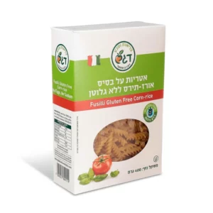 אטריות פוסילי אורז תירס ללא גלוטן | 400 גרם | דגש אטריות פוסילי אורז תירס ללא גלוטן | 400 גרם | דגש