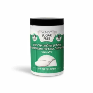 ממתיק שולחני על בסיס אריתריטול סוכרלוז ואצסולפאם | 700 גרם | סקיני פסטה ממתיק שולחני על בסיס אריתריטול סוכרלוז ואצסולפאם | 700 גרם | סקיני פסטה