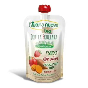 סמוצ'י שיבולת שועל תפוח בטטה תות | 100 גרם | נטורה נובה