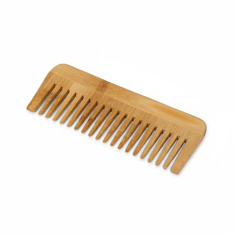 מסרק במבוק גדול לשיער מתולתל ולזקן | קסם צמחים