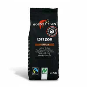 קפה אורגני טחון וקלוי לאספרסו | 250 גרם | מאונט האגן