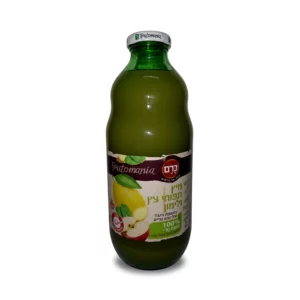 מיץ תפוחי עץ ולימון 100% סחוט טרי עם ג'ינג'ר ונענע | 1 ליטר | כרם