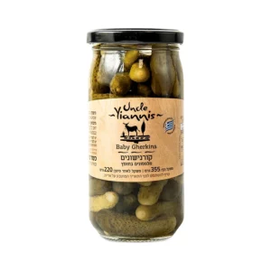 קורנישונים מלפפונים בחומץ | 355 גרם | אנקל יאניס קורנישונים מלפפונים בחומץ | 355 גרם | אנקל יאניס