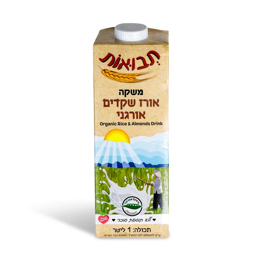 משקה אורז שקדים אורגני | 1 ליטר | תבוואת