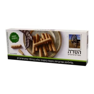 גליליות אורגניות מקמח כוסמין מלא במילוי קרם חרובים | 100 גרם | השדה גליליות אורגניות מקמח כוסמין מלא במילוי קרם חרובים | 100 גרם | השדה