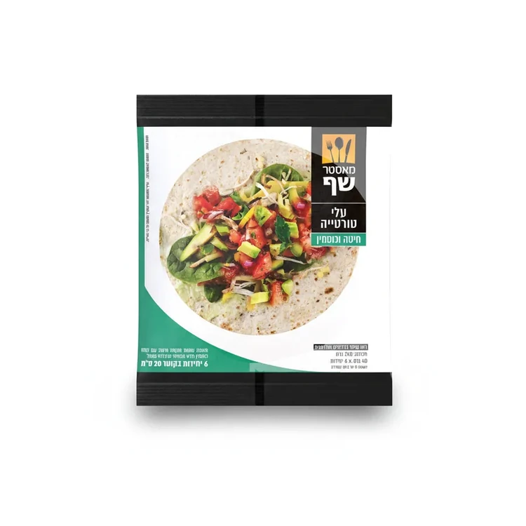 עלי טורטיה כוסמין | 240 גרם | מאסטר שף