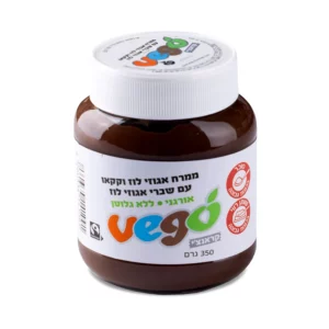 ממרח אגוזי לוז וקקאו עם שברי אגוזי לוז | 350 גרם | וגו