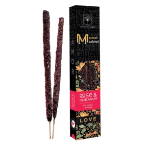 מקלות קטורת מצופים עלי ורדים | 4 מקלות | פרי ונטי