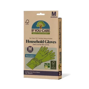כפפות רב פעמיות מגומי טבעי | 2 יח' M | איף יו קאר