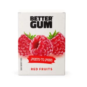 גומי לעיסה ללא סוכר בטעם פירות אדומים | 20 גרם | בטר גאם גומי לעיסה ללא סוכר בטעם פירות אדומים | 20 גרם | בטר גאם