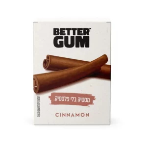 גומי לעיסה ללא סוכר בטעם קינמון | 20 גרם | בטר גאם גומי לעיסה ללא סוכר בטעם קינמון | 20 גרם | בטר גאם