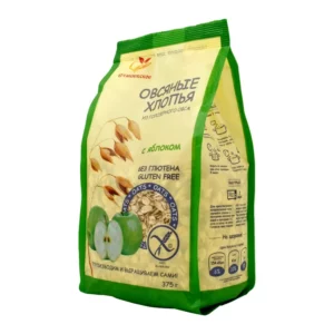 פתיתי שיבולת שועל ללא גלוטן עם תפוחים | 375 גרם | פרוטרי פתיתי שיבולת שועל ללא גלוטן עם תפוחים | 375 גרם | פרוטרי