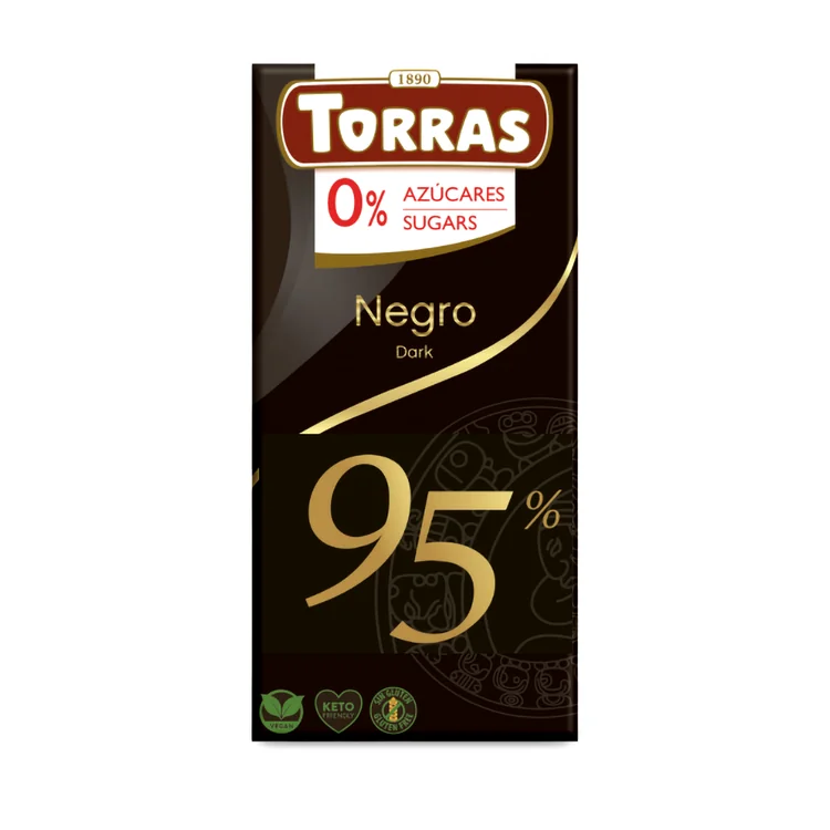 שוקולד מריר 95% ללא סוכר | 75 גרם | טוראס