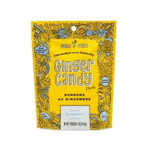 סוכריות לעיסה עם ג'ינג'ר בטעם לימון | 141 גרם | ג'ם ג'ם