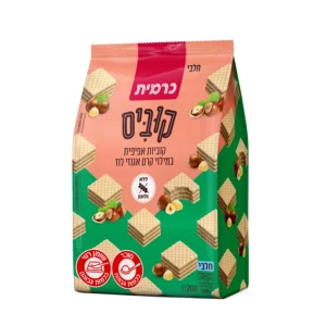 קוביות אפיפית במילוי קרם אגוזי לוז | 200 גרם | כרמית