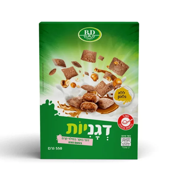 דגני בוקר במילוי קרם נוגט ללא גלוטן | 550 גרם | בטר אנד דיפרנט